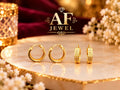 Gold polish medium size Hoop waliya 10
