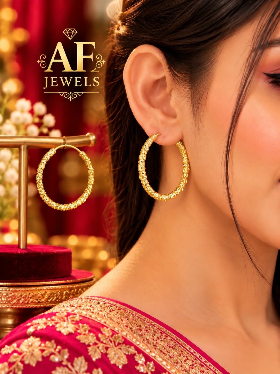 Gold Polish Hoop waliya 03