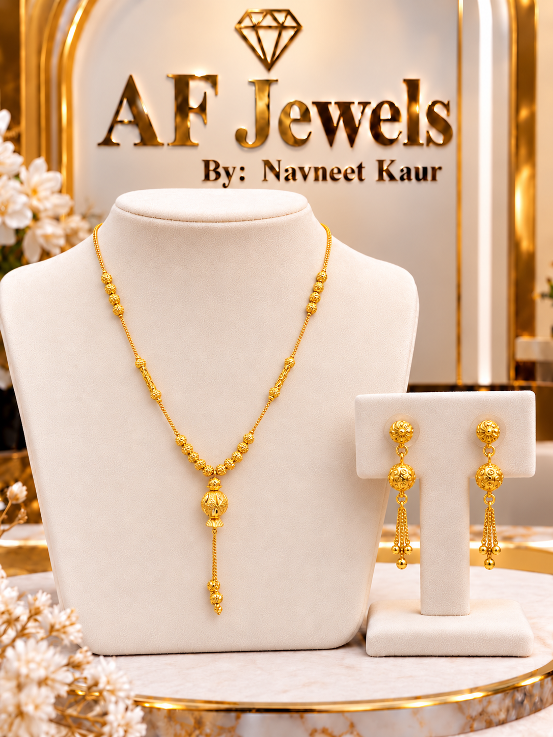 Necklace set 20 inch  premium polish 12
