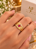 Micro Gold Adjustable Ring -014