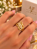 Micro Gold Ring size 8 number -02