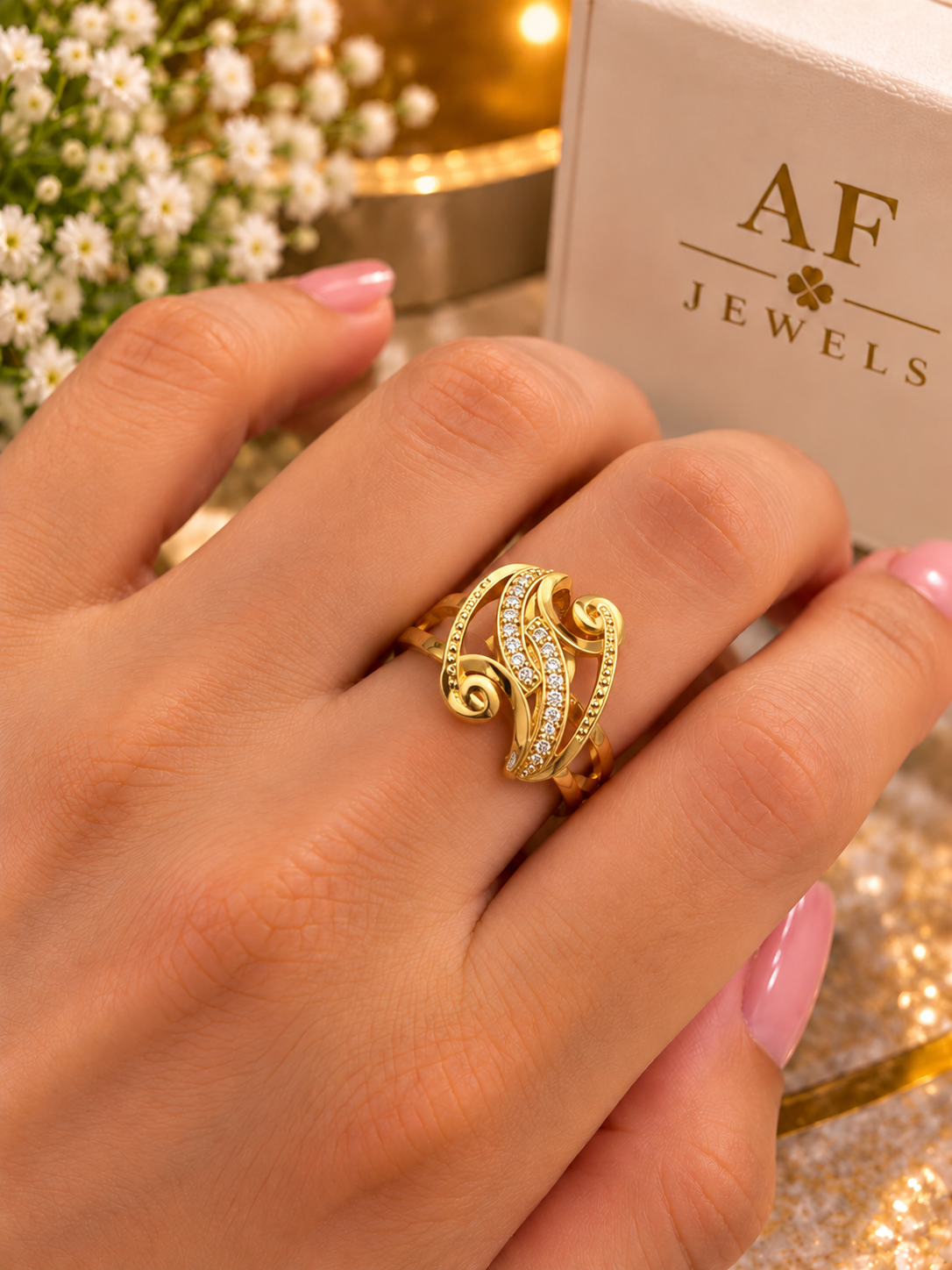 Micro Gold Ring 8 nmbr size -05