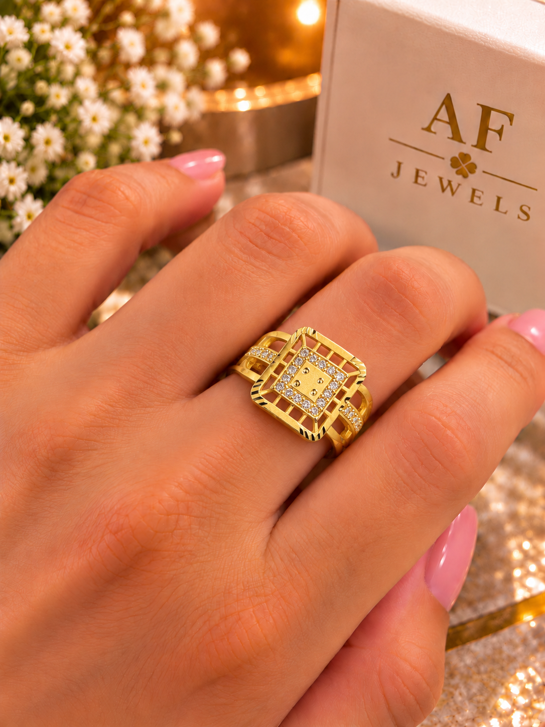 Micro Gold Ring 8 nmbr size - 03