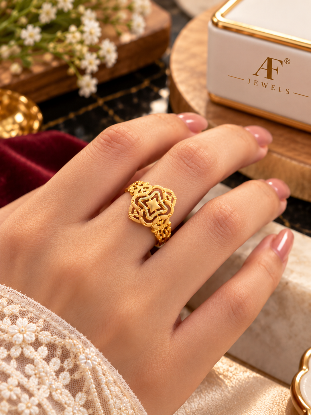 Micro Gold 8 nmbr Ring Size 016