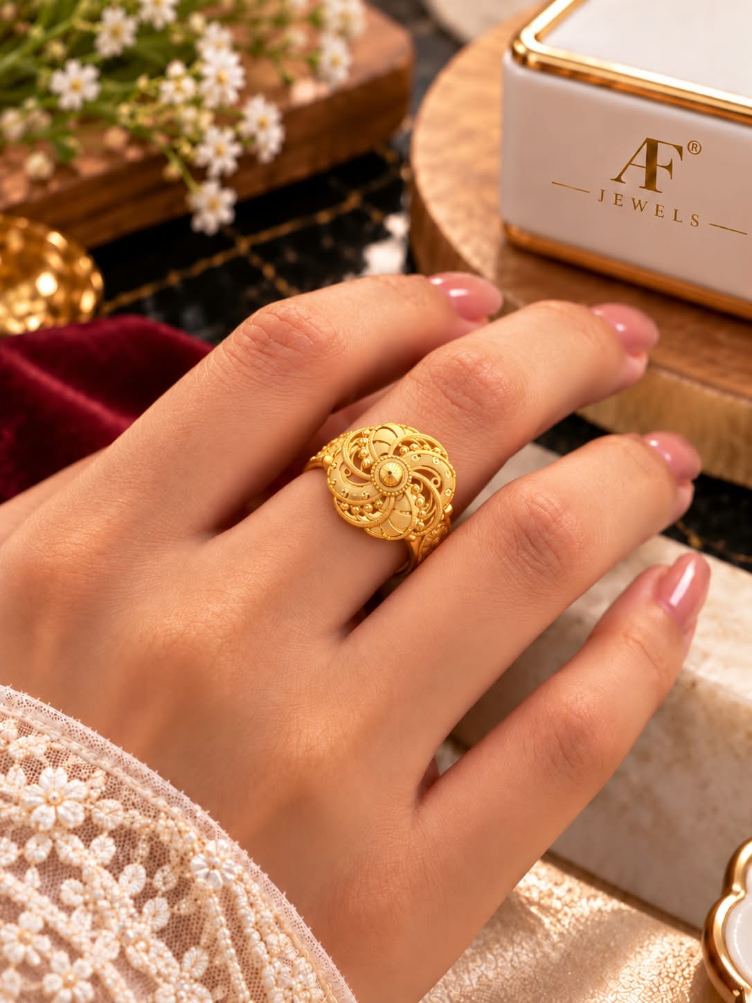 Micro Gold 8 nmbr Ring size 22
