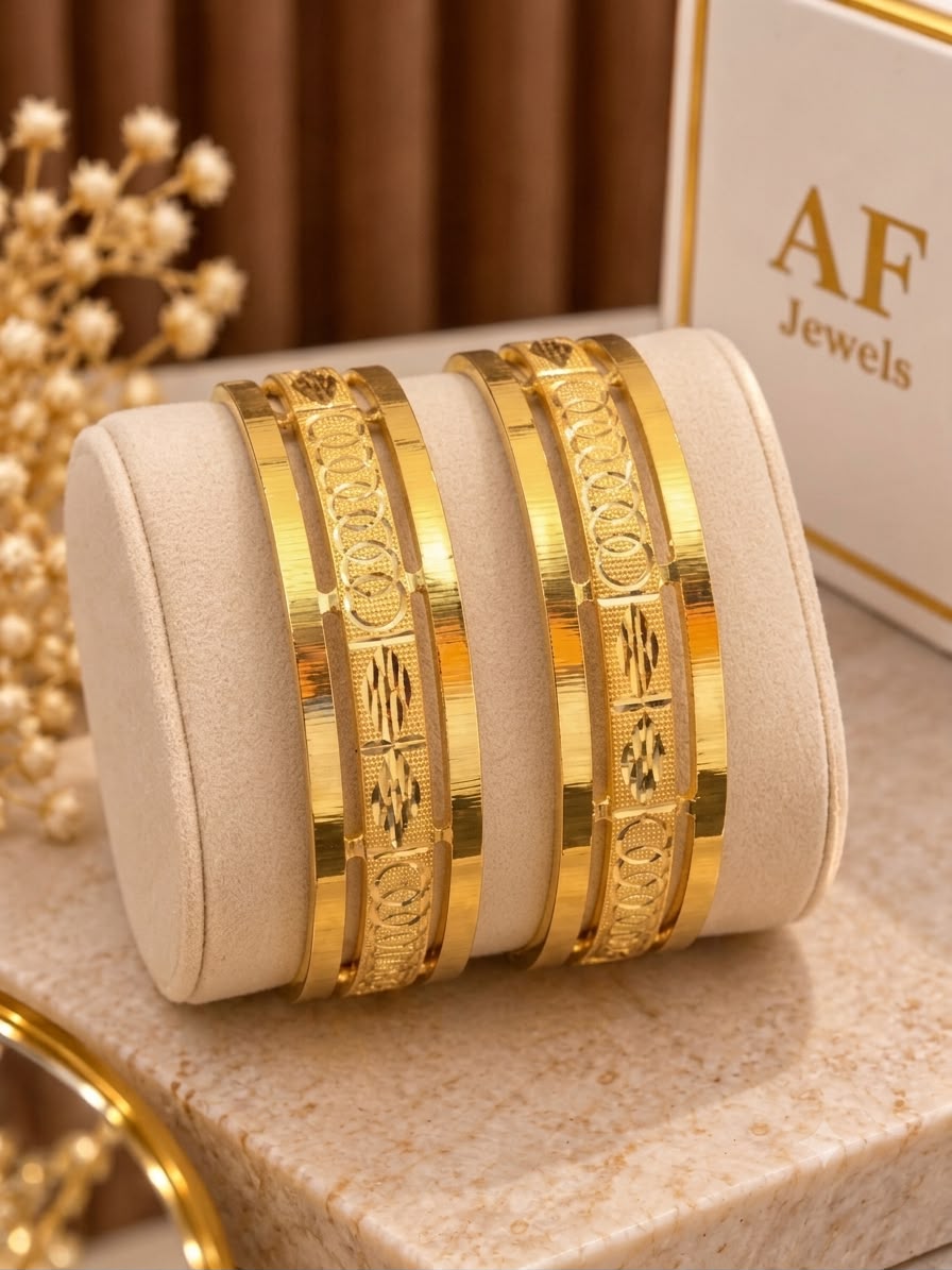 AF JEWELS Gold Plated Bangles – Design 03