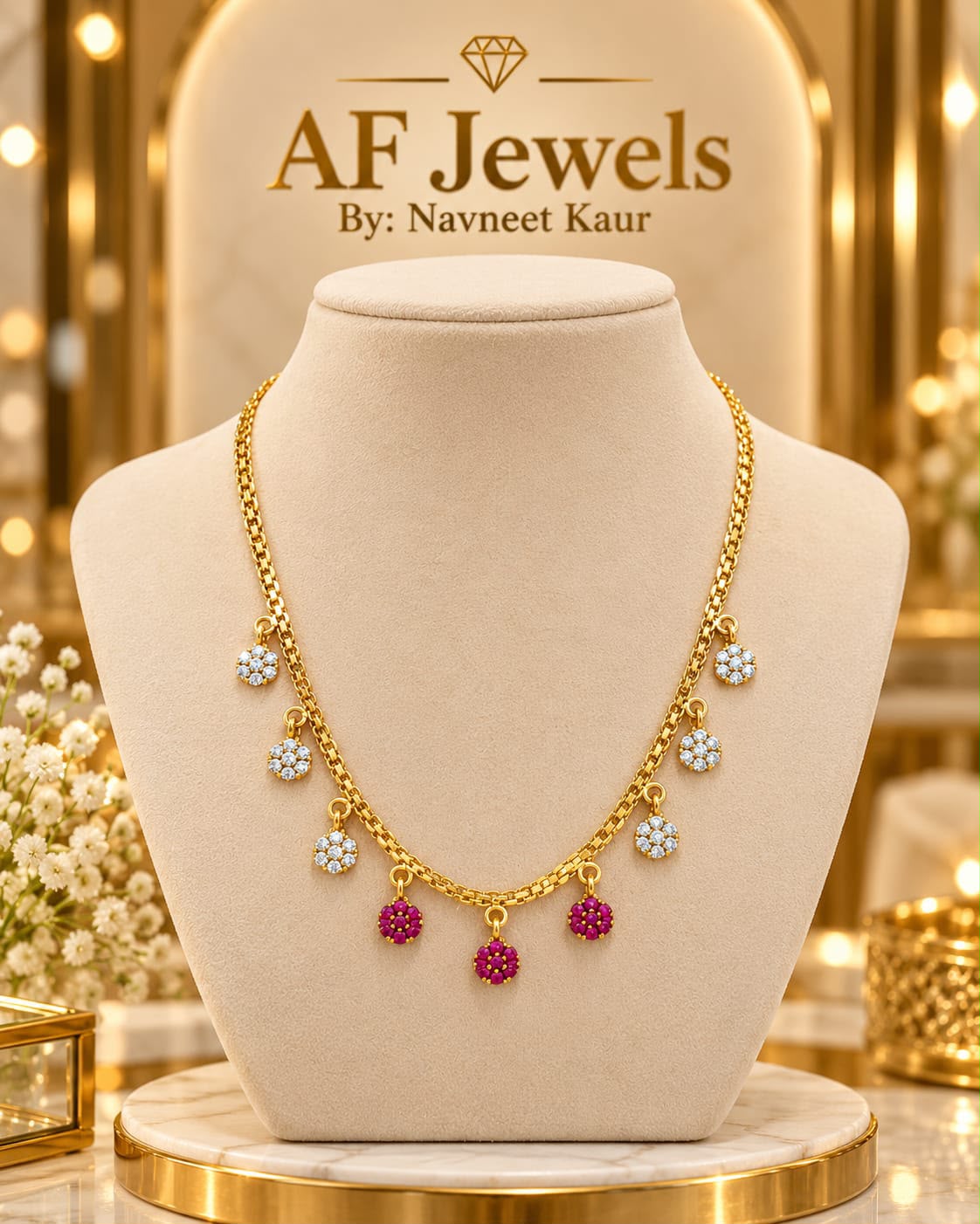 Necklece set gold polish 04